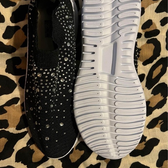 Slip on Sneakers size 36-42 Black and Rhinestone - Picture 3 of 3